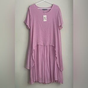 Peplum Sundress with Crew Neck